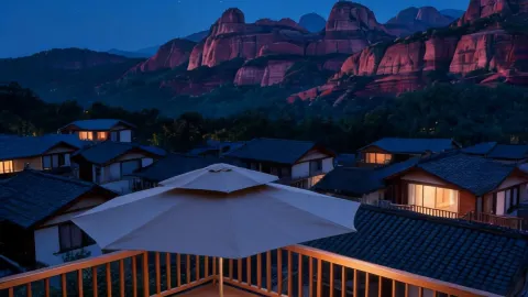 万丈の深淵の上に立ち、赤い秘境の中でぼんやりと座り込み、感動して泣いた — traveler post in 固原