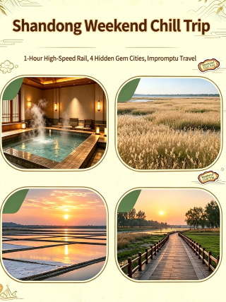Weekend lazy trip in Shandong by high-speed train in 1 hour! Freely explore 4 off-the-beaten-path small towns