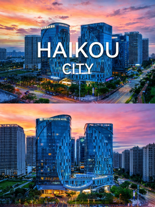 Friends staying in a high-rise room in Haikou—this is what a vacation should be like