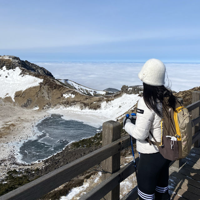 제주도 한라산 백록담 눈쌓인 설산 보고왔어요