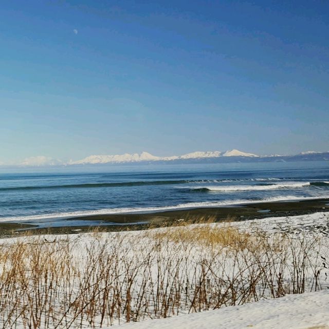 北海道網走市美麗的鄂霍次克海岸風光