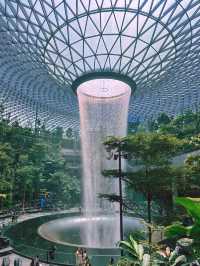 《新加坡》世界最高室內瀑布 樟宜機場必拍雨漩渦-星耀樟宜