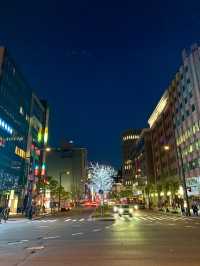 北海道　札幌観光　札幌駅前通りのイルミネーションが綺麗だったよ！