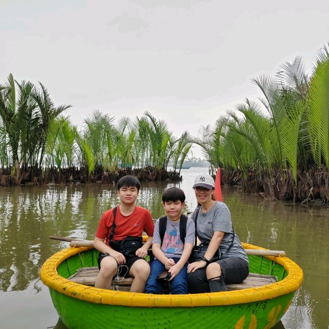 Cam Thanh Coconut Village - basket boat riding