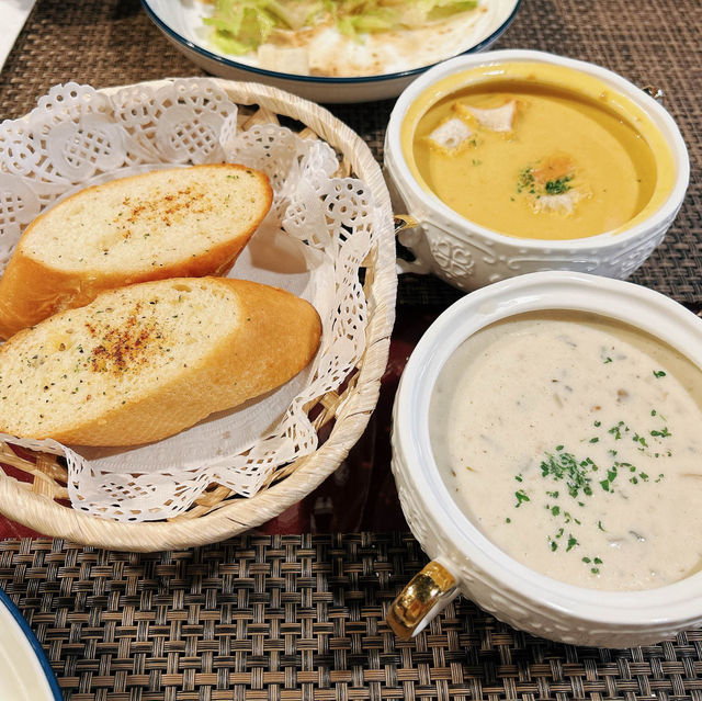 驚奇牛排餐 🍽️ 竹圍捷運站美食 🥬🍖🥩🫕🦪☕️