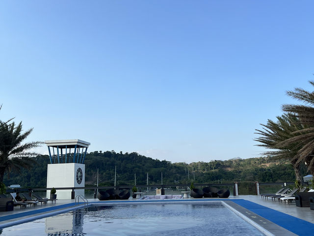 Relaxing Poolside Sunset in Subic