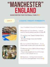 Manchester itinerary for Football Fans ⚽