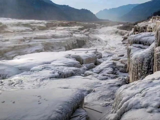 Hukou Waterfall Transformed: A Frozen Masterpiece