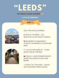 Leeds 3-days itinerary 🙌