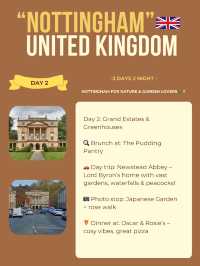 Nottingham itinerary 💘