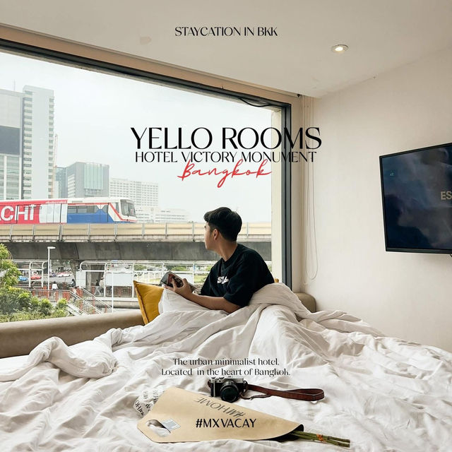 Yello Rooms Hotel ที่พักวิวรถไฟฟ้าสุดปัง