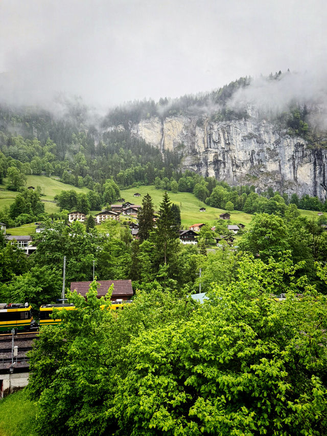 Misty Magic: A Rainy Day in Lauterbrunnen