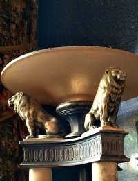 Heroic sculptures at ATLAS bar