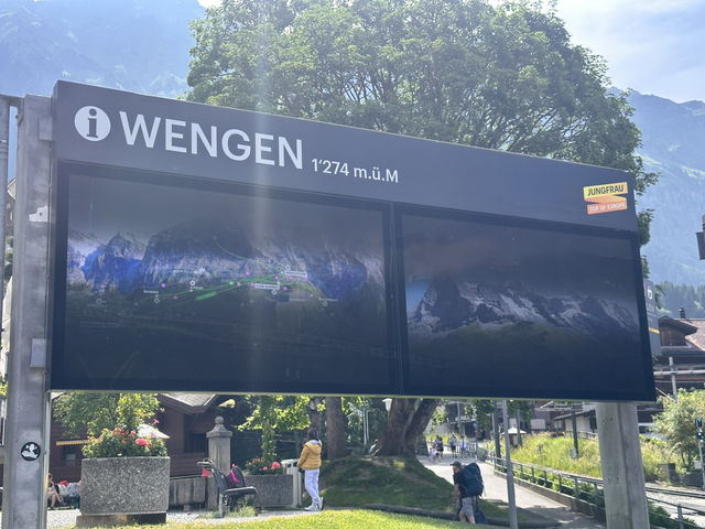 海拔1274公尺的山中小鎮溫根（Wengen）