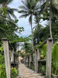 Naithon beach wooden bridge