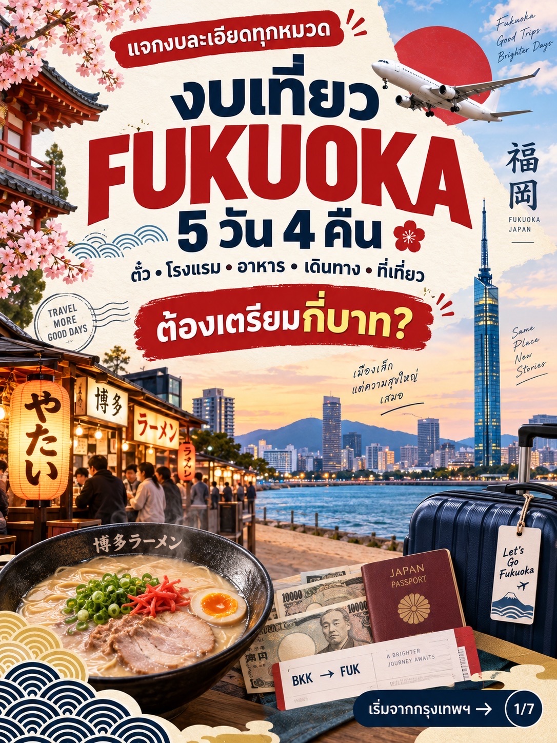 💴 Tôi cần chuẩn bị bao nhiêu tiền cho chuyến đi Fukuoka 5 ngày 4 đêm?