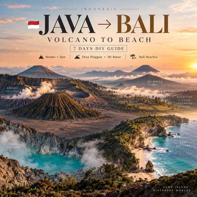 🌋 Java to Bali: Epic 7-Day Volcano & Beach Adventure DIY Guide 🇮🇩