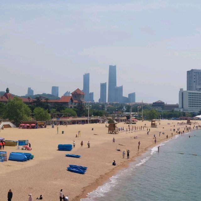 Qingdao, finally walking, relaxing on the beach