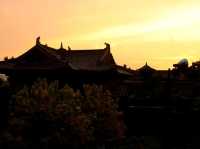 there is a temple hanging from the mountain...