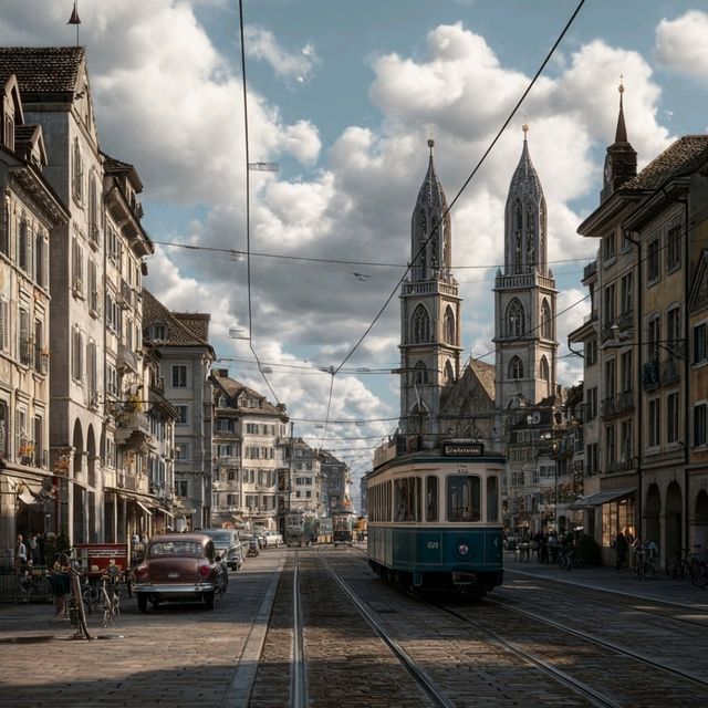 Zurich’s Quiet Elegance: Reflections, Trams & Timeless Streets 🕊️🌿