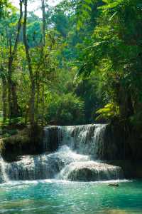 Laos Travel | Luang Prabang, please leave half a day to visit Kuang Si Waterfall.