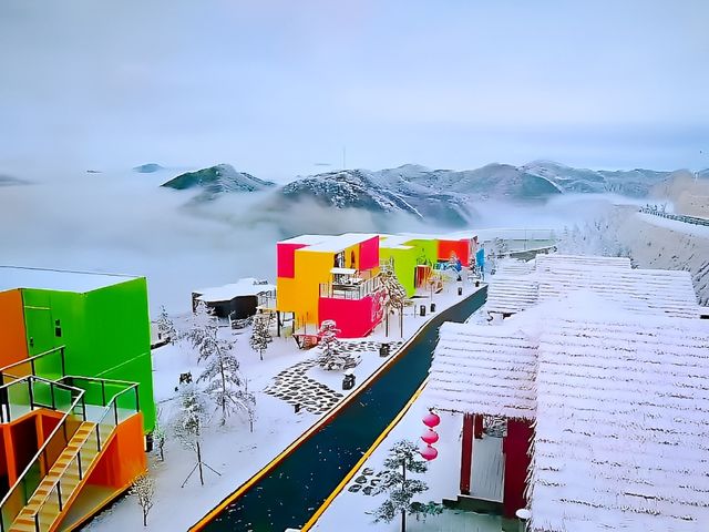 沒出國！在湖北！雲端滑雪住木屋美哭了