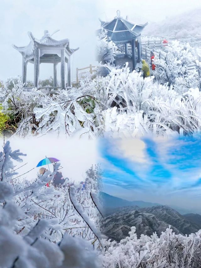 廣東也有玉龍雪山！！也能看霧凇雲海