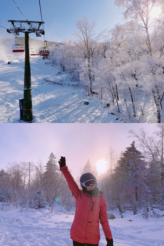 滑雪新手勇闯北大湖，霧凇太好看了