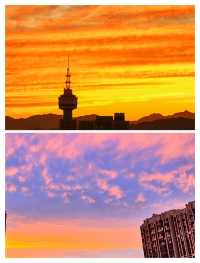 北京晚霞美景全記錄：夕陽餘暉下的浪漫時刻