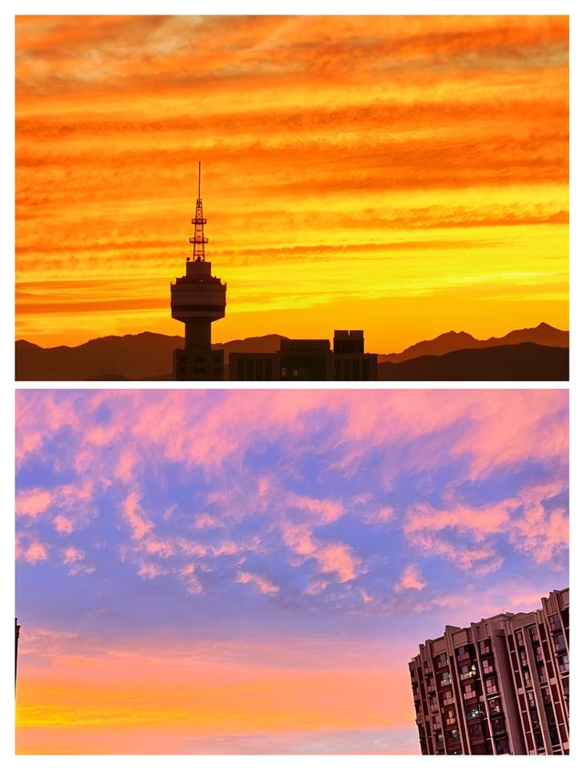 北京晚霞美景全記錄：夕陽餘暉下的浪漫時刻