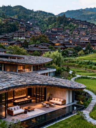 Stay at a mid-mountain guesthouse in Xijiang Miao Village for a super healing slow family trip.