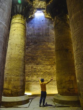 Traveling from Aswan to Luxor, I was captivated by a temple I just happened to pass by