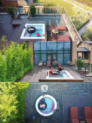 가을 산장｜프라이빗 온천에서 칭청의 겹겹이 물든 가을을 바라보세요