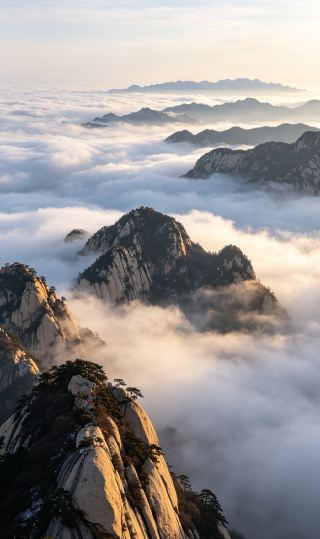 Head to the peak of the Five Great Mountains for a sunrise above the clouds: West up, North down