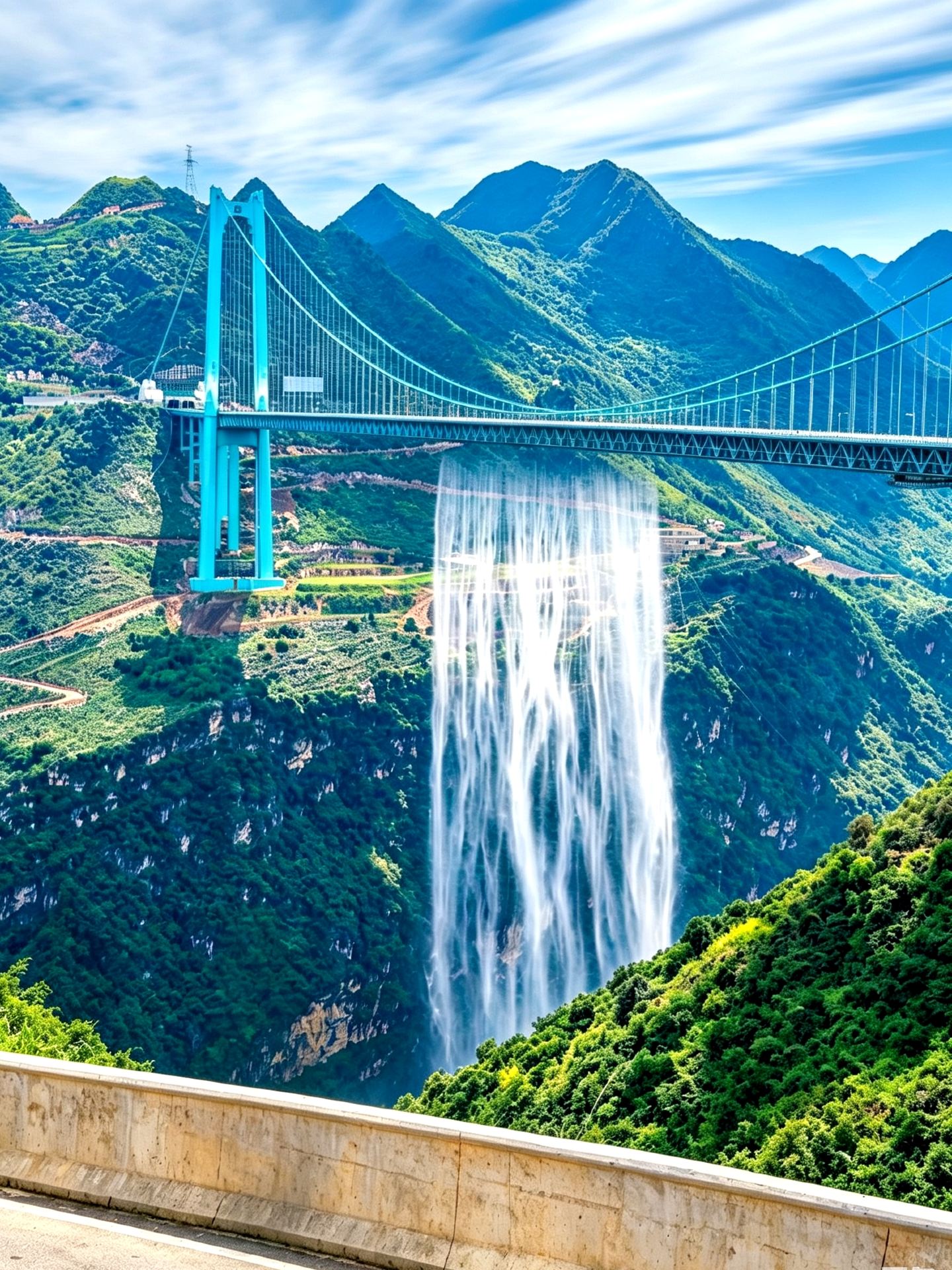 Traveled to Guizhou just for this world's highest bridge—it's truly stunning.