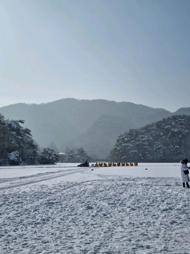 눈덮인 산정랜드와 얼음기차를 한번에!