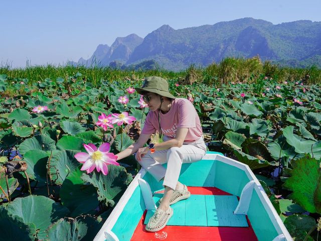 6 พิกัด ล่องเรือชมทุ่งบัวบาน อ.สามร้อยยอด