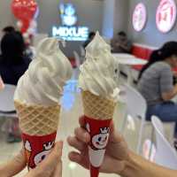One of the most famous waffle ice cream