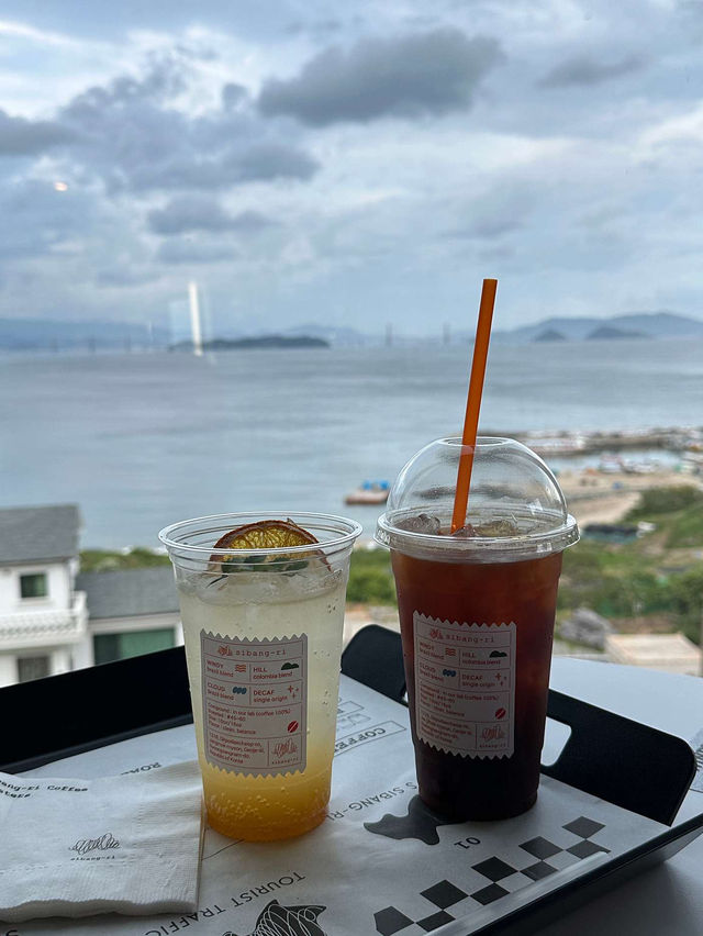 🍰한적한 오션뷰 카페추천 시방리 매미성점💛