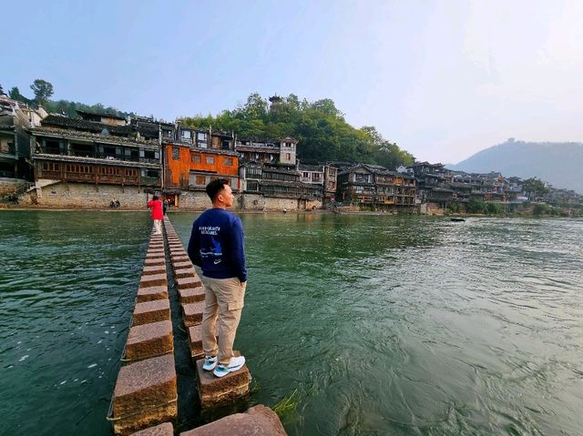 Morning Serenity in Fenghuang Ancient Town: Misty River Magic at Dawn