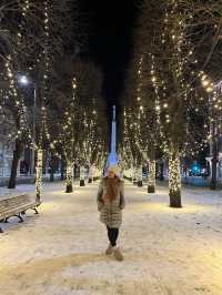 Snowy Christmas Season in Riga, Latvia