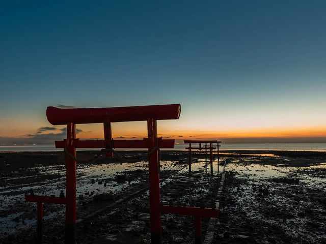 【大魚神社の海中鳥居】潮の満ち引きが生む神秘の絶景⛩️🌊