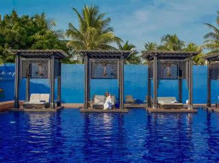 Seaside resort with beautiful view and private beach