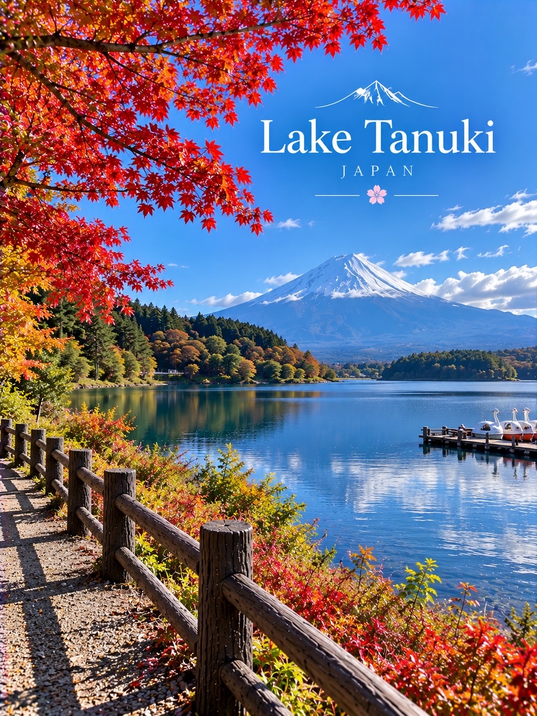 🍁🏔️ Lake Tanuki จังหวัดชิซูโอกะ ประเทศญี่ปุ่น 🇯🇵💙