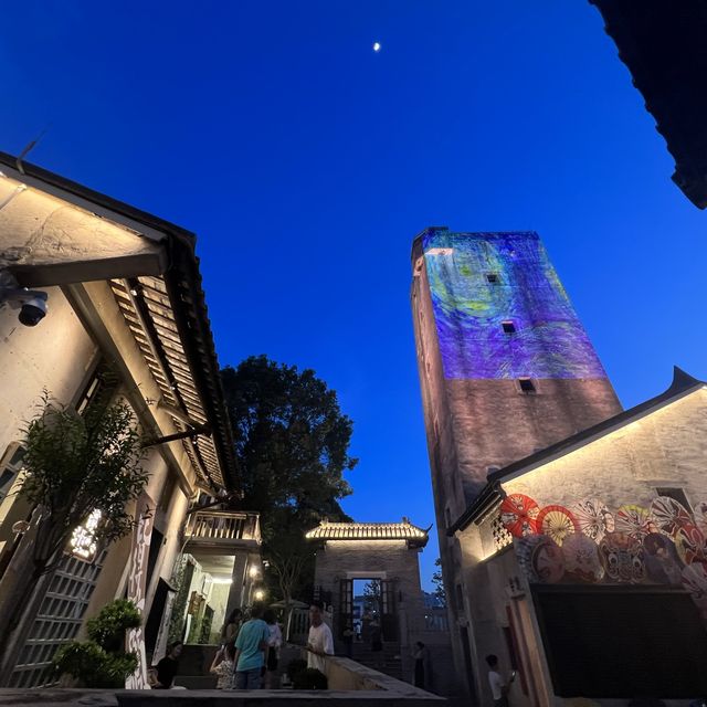 深圳觀瀾古墟的夜景燈光秀
