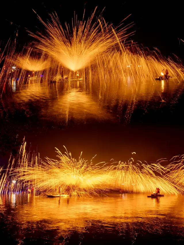 The iron flower performance at Nanjing's Zhenzhu Spring is 100 times more spectacular than fireworks