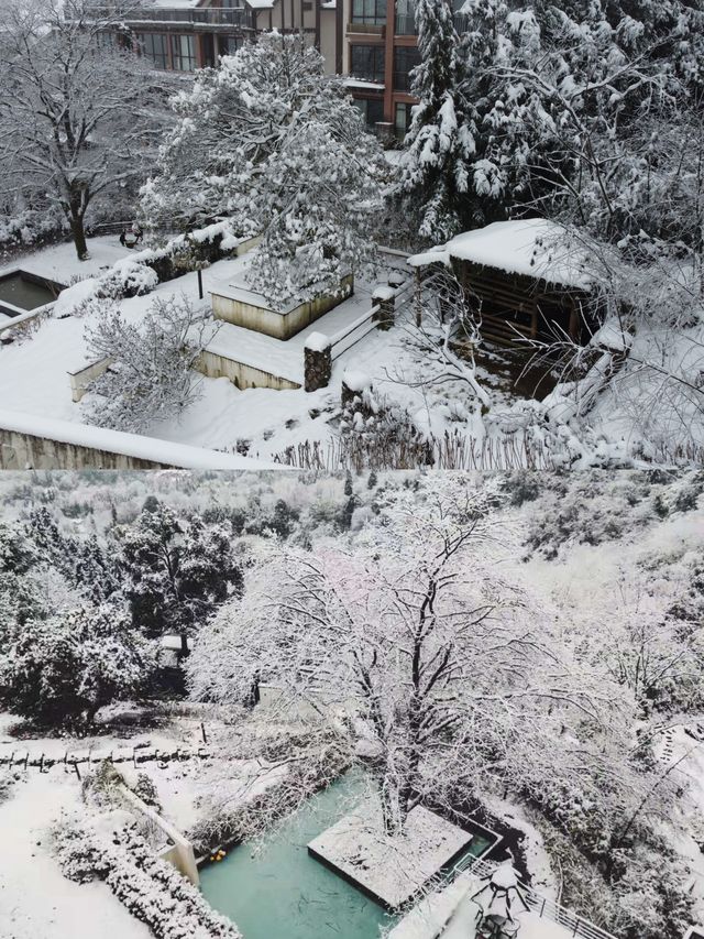 峨眉山小住，泡湯賞雪進行時
