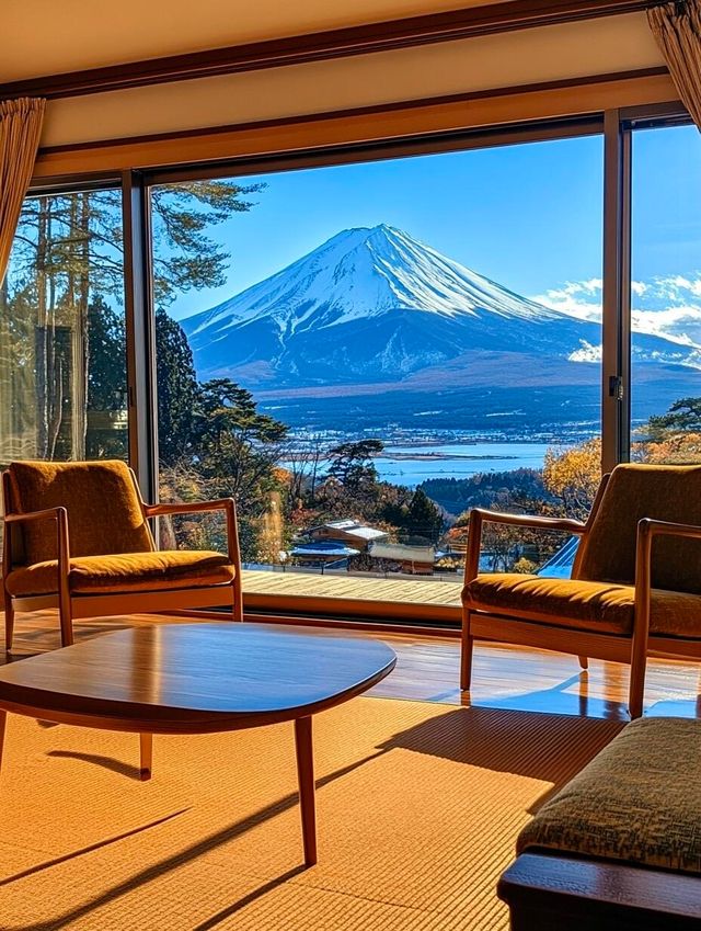 住喺KUKUNA，浸住溫泉睇富士山嘅日出