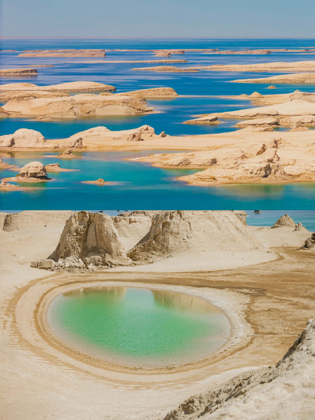 🩷水上雅丹 | 荒漠與湖泊的奇蹟，地球上最夢幻的"魔鬼城