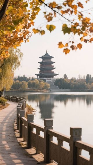 Explore Gaotang for 400 yuan! 2 Days 1 Night Walking Tour of Ink Lake Scenery + Millennium Ancient Tower in Autumn